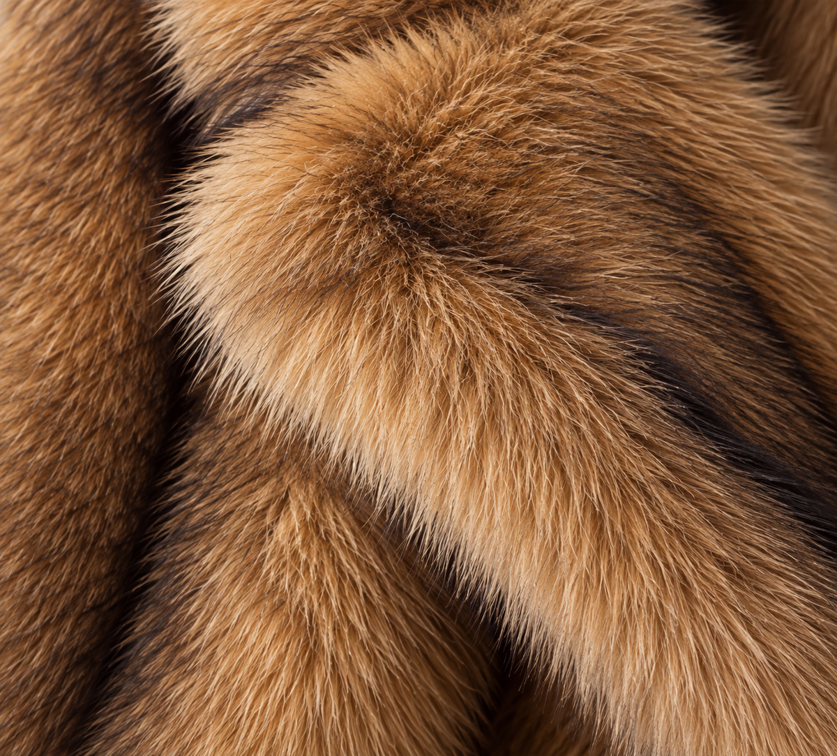 AUREVELL - Golden Brown Fur Coat