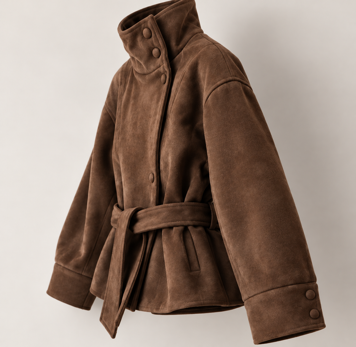 AUREVELL - Suede Belted Jacket