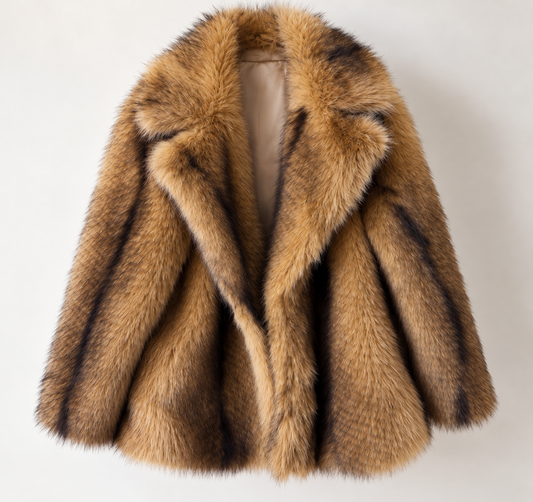 AUREVELL - Golden Brown Fur Coat