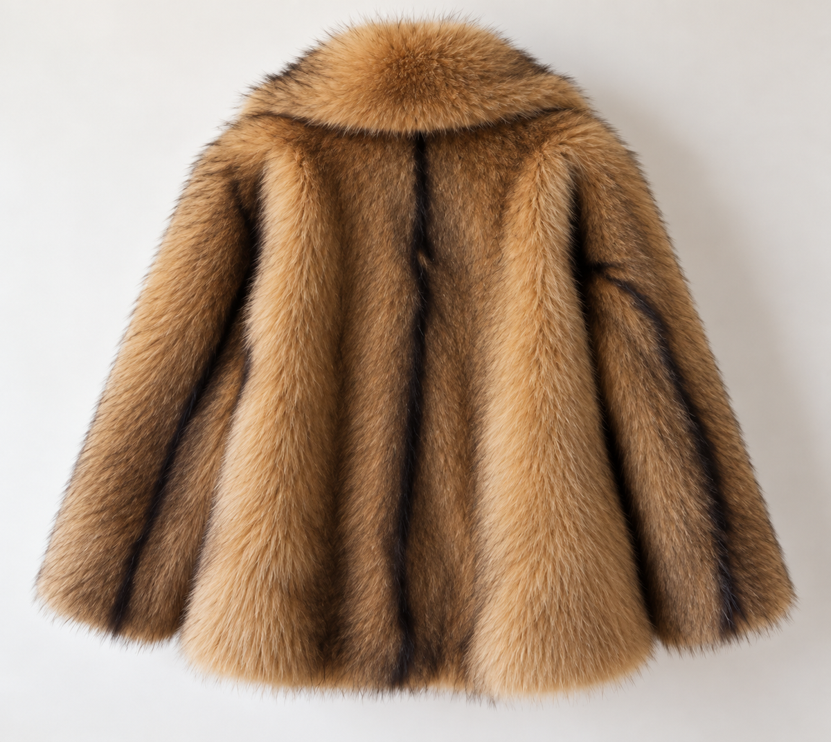 AUREVELL - Golden Brown Fur Coat